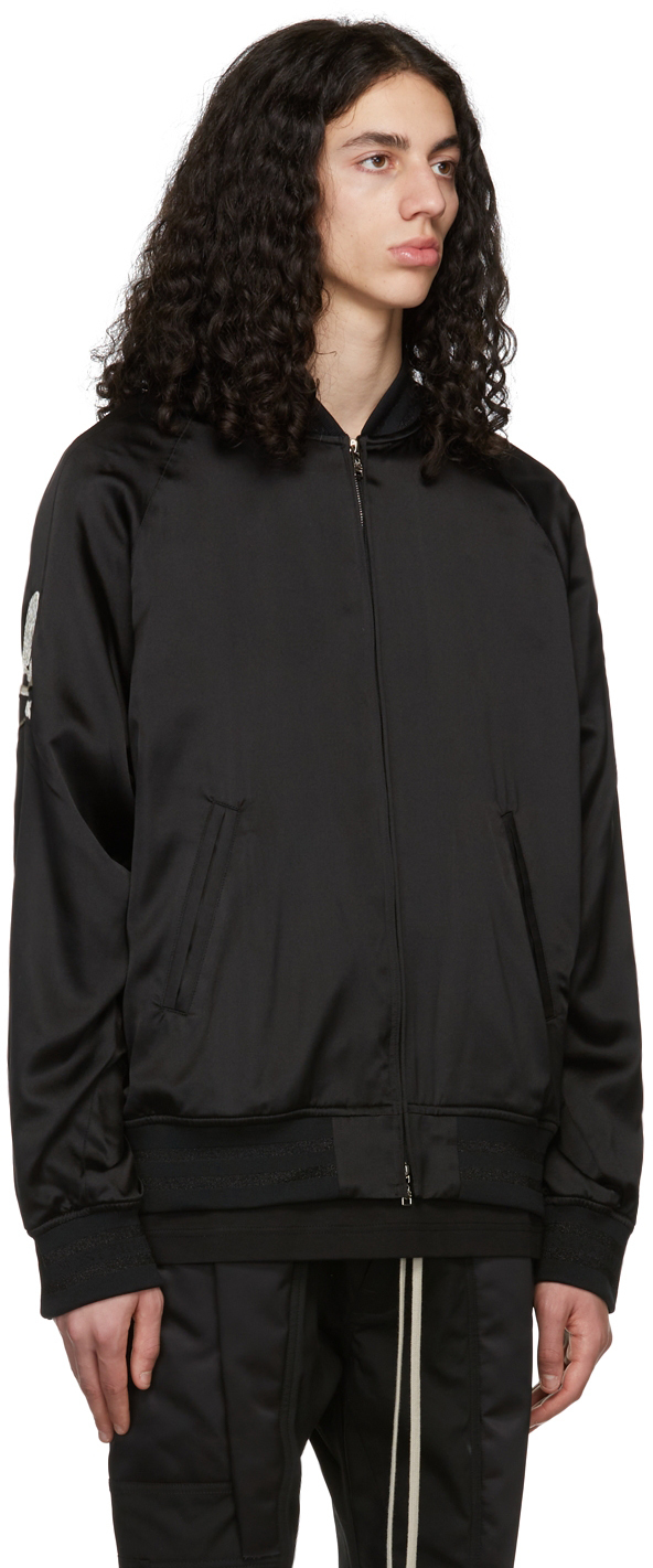 Mastermind Japan Black Silk Bomber Jacket, $4,045 | SSENSE | Lookastic