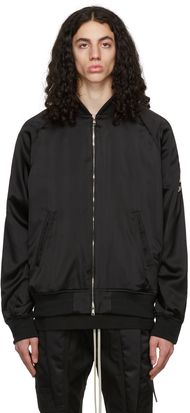 Mastermind Japan Black Silk Bomber Jacket, $4,045 | SSENSE | Lookastic