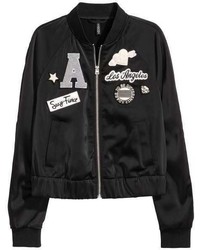 H&M Bomber Jacket With Appliqus