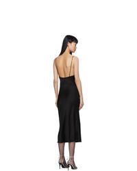 Saint Laurent Black Satin Slip Dress