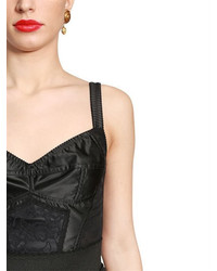 Dolce & Gabbana Satin Chantilly Lace Mini Slip Dress