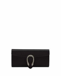 Gucci Dionysus Small Satin Clutch Bag Black