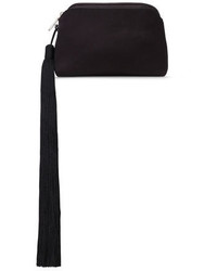The Row Mini Satin Tassel Wristlet Bag Black