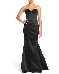 Paige Hayley Paige Occasions Strapless Satin Trumpet Gown