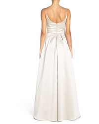Hayley Paige Occasions Sweetheart Neck Satin A Line Gown
