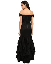 Adrianna Papell Off Shoulder Mermaid Ruffle Gown