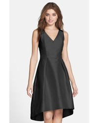 Alfred Sung Satin Highlow Fit Flare Dress