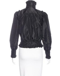 Chanel Ruffle Trimmed Silk Blouse