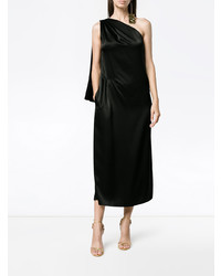 OSMAN One Shoulder Draped Dress