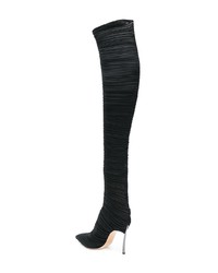Casadei Pleated Thigh Length Boots