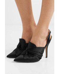 No.21 Knotted Satin Slingback Pumps