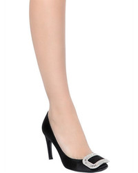 Roger Vivier 85mm Belle De Nuit Swarovski Satin Pumps, $1,750