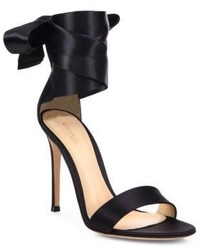 Gianvito Rossi Gala Satin Ankle Wrap Sandals