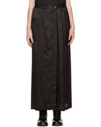 Ann Demeulemeester Black Long Button Skirt