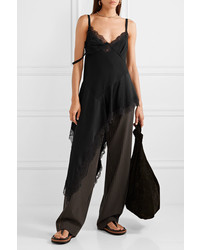 Monse Draped Asymmetric Med And Satin Camisole
