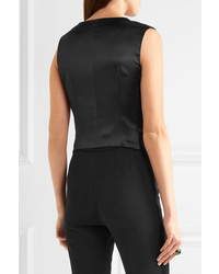 Dolce & Gabbana Sequined Satin Vest Black