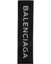 Balenciaga Black Logo Scarf