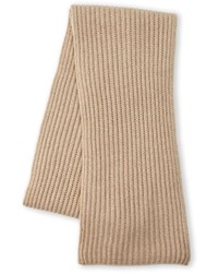 Cashmere Ribbed Knit Scarf