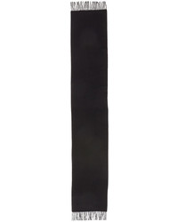 Neiman Marcus Cashmere Solid Fringe Scarf Black