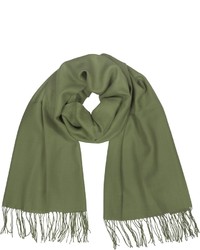 Coveri Collection Fringed Solid Wool And Cashmere Pashmina