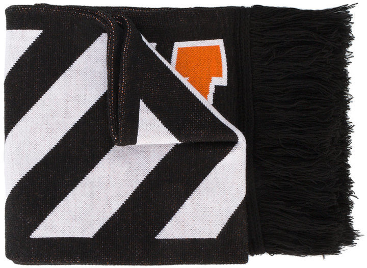 Off-White Diagonal Big Off Scarf, $174 | farfetch.com | Lookastic