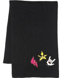 DSQUARED2 Punk Patches Wool Scarf