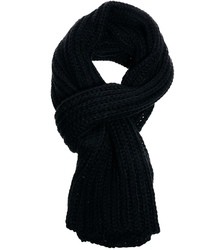 French Connection Notgoogle Chunky Knit Scarf Black