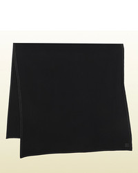 Gucci Black Silk And Cotton Knit Blanket From Viaggio Collection