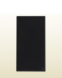 Gucci Black Silk And Cotton Knit Blanket From Viaggio Collection