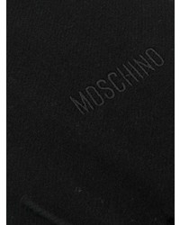 Moschino Logo Embroidered Fringed Scarf