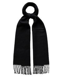 Eton Reversible Wool Scarf In Black At Nordstrom