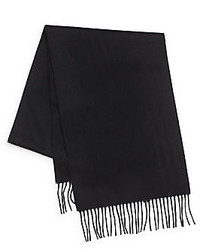 Saks Fifth Avenue BLACK Solid Woven Cashmere Scarf