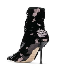Sergio Rossi Sequin Ankle Boots