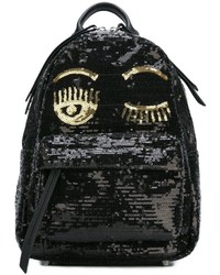 Black Sequin Backpack