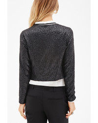 Forever 21 Contemporary Sequined Open Front Blazer