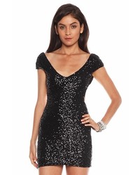 Lovers + Friends Bahama Mama Dress In Black Sequin
