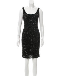 Theia Sequined Bodycon Dress