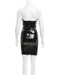 Alice + Olivia Strapless Sequin Dress W Tags