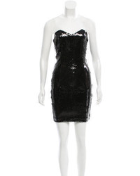 Alice + Olivia Strapless Sequin Dress W Tags