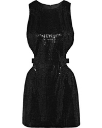 Haney Twiggy Cutout Sequined Crepe Mini Dress