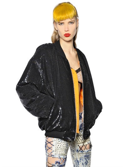 Ashish Sequined Padded Bomber Jacket, $2,327 | LUISAVIAROMA | Lookastic