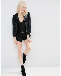 Asos Bomber Jacket In All Over Sequin