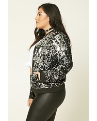 Forever 21 Plus Size Sequined Bomber