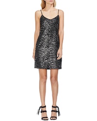 Vince Camuto Silver Fan Sequin Camisole Dress