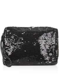 Topshop All Over Sequinned Mini Clutch Bag With Wrist Strap H17cm W22cm 100% Polyester Machine Washable