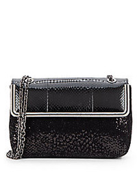 Judith Leiber Ayers Snakeskin And Sequin Jeweled Flap Bag