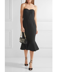 Dolce & Gabbana Embellished Sequined Leather Shoulder Bag Black