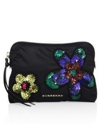 Burberry Large Sequined Nylon Pouch
