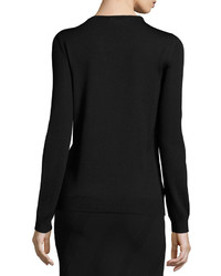 Altuzarra Powell Sequined Harness Sweater Black