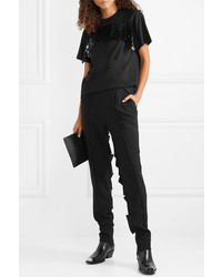 Christopher Kane Sequined Med Cotton Jersey T Shirt